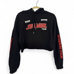 Black JUSTIN BIEBER Stadium Tour Women's Hoodie